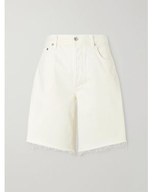 Citizens of Humanity Ayla Frayed Denim Shorts - White
