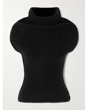 Rick Owens Maglia Stehkragenoberteil Aus Strick - Schwarz