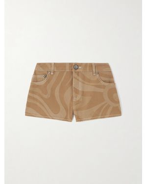 PUCCI Printed Cotton-Canvas Shorts - Natural