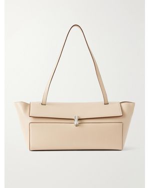 SAVETTE Symmetry Trapeze Leather Shoulder Bag - Natural