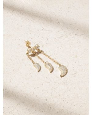 Jacquie Aiche Triple Sophia 14-Karat Diamond Single Earring - Natural