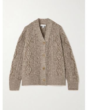 NET-A-PORTER FOR THE KING'S FOUNDATION Cable-Knit Wool Cardigan - Natural