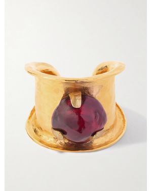 Saint Laurent Tone And Resin Cuff - Pink