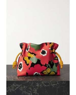 Loewe Pochette En Marqueterie De Cuir Flamenco X Joe Brainard - Orange