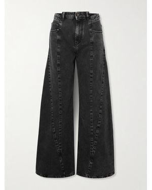 Maison Margiela Hoch Sitzende Jeans Mit Weitem Bein - Schwarz