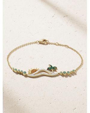 Yvonne Léon La Plage 9-Karat Multi-Stone Bracelet - Natural
