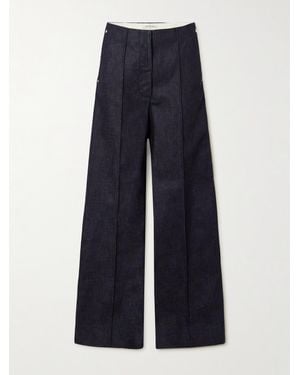Peter Do Hollywood High-Rise Wide-Leg Jeans - Blue