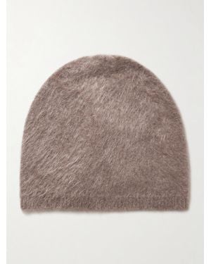Lisa Yang Brushed-Cashmere Beanie - Brown