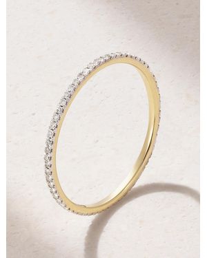 STONE AND STRAND Rhodium-Plated 14-Karat Diamond Eternity Ring - Natural