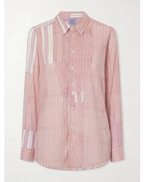 Thierry Colson Baptiste Striped Cotton-Voile Shirt - Pink