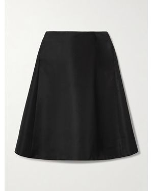 McQueen Satin Midi Skirt - Black