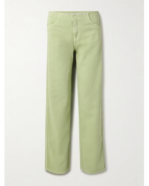 Christopher Esber Mid-Rise Straight-Leg Jeans - Green