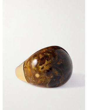 Dinosaur Designs Large-Tone Resin Ring - Brown