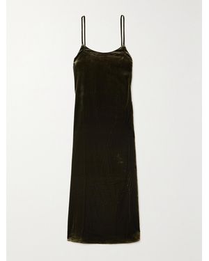 LeKasha San Vio Velvet Maxi Dress - Black