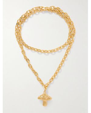 Joolz by Martha Calvo Mushroom-Plated Necklace - White