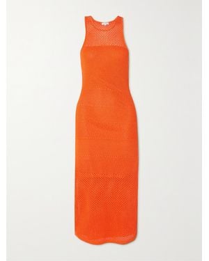 A.L.C. Roland Crocheted Cotton Midi Dress - Orange