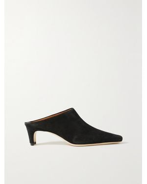 STAUD Wally Suede Mules - Black