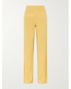 ÉTERNE Lounge Cotton And Modal-Blend Jersey Straight-Leg Pants - Yellow