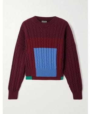 Loewe Layered Cable-Knit Wool Jumper