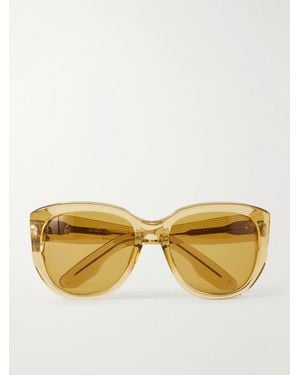 Jacques Marie Mage Roxy Oversized Round-Frame Acetate Sunglasses - Metallic