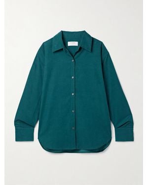 La Ligne Alain Cotton-Corduroy Shirt - Green