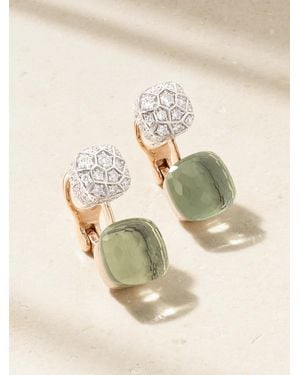 Pomellato Nudo Ring Aus 18 Karat Rosé- Und Weißgold Mit Prasiolithen Und Diamanten - Natur