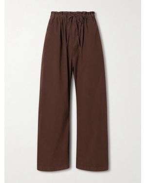 Polo Ralph Lauren Cotton Tapered Drawstring Trousers - Brown