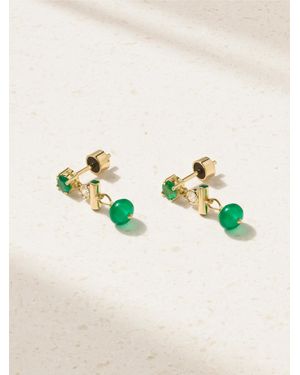 Ileana Makri 18-Karat Multi-Stone Earrings - Green