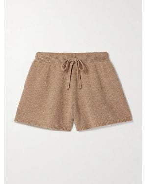 The Elder Statesman Cashmere Shorts - Natural