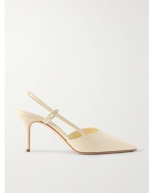 Manolo Blahnik Touki 70 Slingback-Pumps Aus Leder - Natur