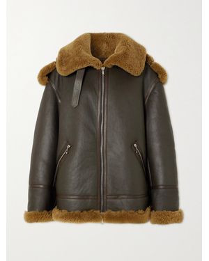 Burberry Shearling Aviator Jacket - Green