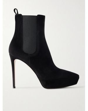 Gianvito Rossi 85 Suede Ankle Boots - Black