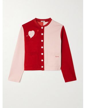 Bode Wonderland Embroidered Knitted Cardigan - Rot