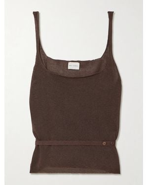 Deiji Studios Belted Organic Cotton Tank - Brown