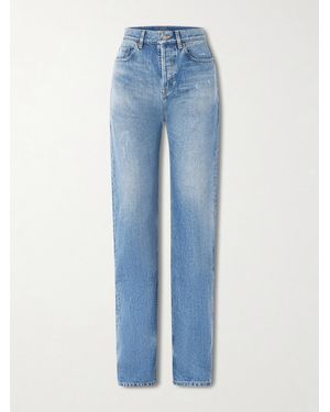 Saint Laurent Hoch Sitzende Jeans Mit Geradem Bein - Blau
