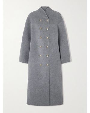 Loulou de Saison Amory Doppelreihiger Mantel Aus Einer Woll-Kaschmirmischung - Grau
