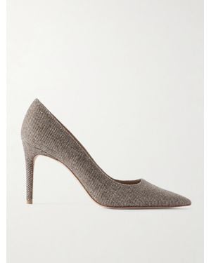 Stuart Weitzman Stuart Power Pumps Aus Twill - Braun