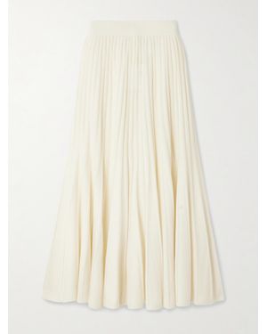 arch4 Sabrina Midirock Aus Biokaschmir Mit Falten - Natur