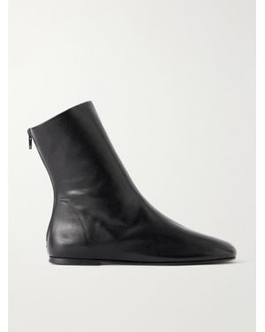 Jude Leather Ankle Boots - Black