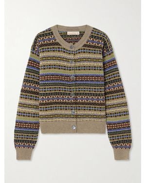 &Daughter Ada Fair Isle Wool Cardigan - Multicolour