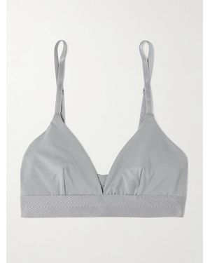 CDLP Stretch-Tencel Lyocell Soft-Cup Triangle Bra - Gray