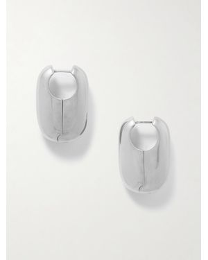Laura Lombardi Vola Rhodium-Plated Hoop Earrings - White