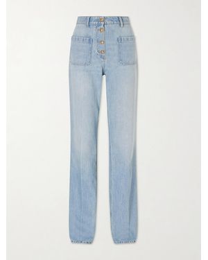 Valentino Garavani High-Rise Straight-Leg Jeans - Blue