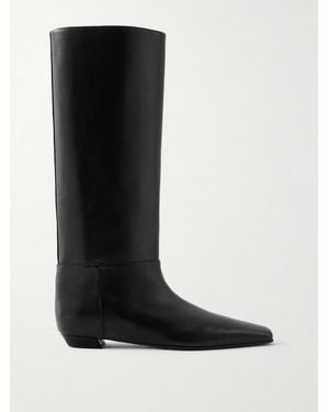 Proenza Schouler Trap Kniehohe Lederstiefel - Schwarz