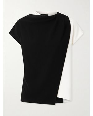 Proenza Schouler Elsa Asymmetric Crepe Top - Black