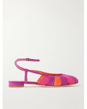 Manolo Blahnik Cloudad 10 Suede Flats - Pink