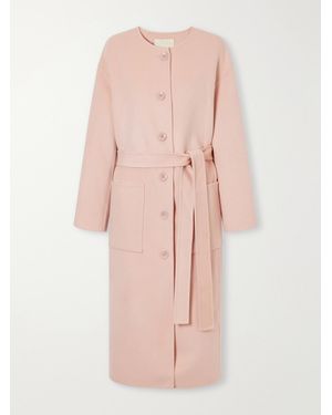 Ulla Johnson Fernanda Belted Felted Wool And Cashmere-Blend Coat - Pink