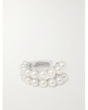 Diane Kordas Ear Cuff Aus 14 Karat Weißgold Mit Perlen - Natur