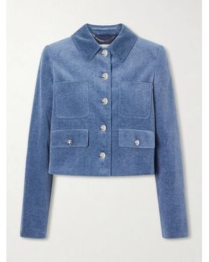 Altuzarra Astley Cotton Velvet Jacket - Blue