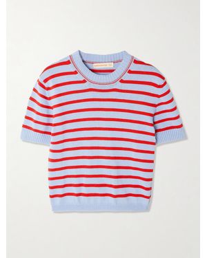 &Daughter Shona Striped Organic Cotton Top - Red